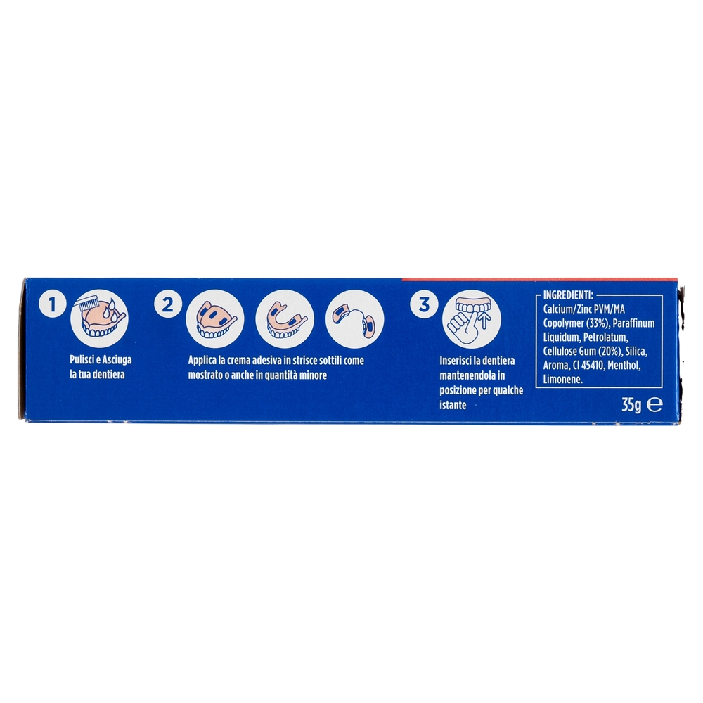 Kukident Complete Plus Original Crema Adesiva per Dentiere Totali e Parziali 35 g